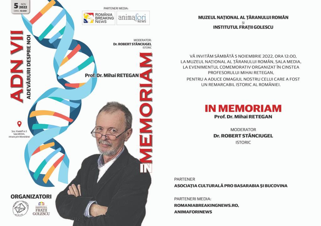 IN MEMORIAM Prof. Dr. Mihai RETEGAN