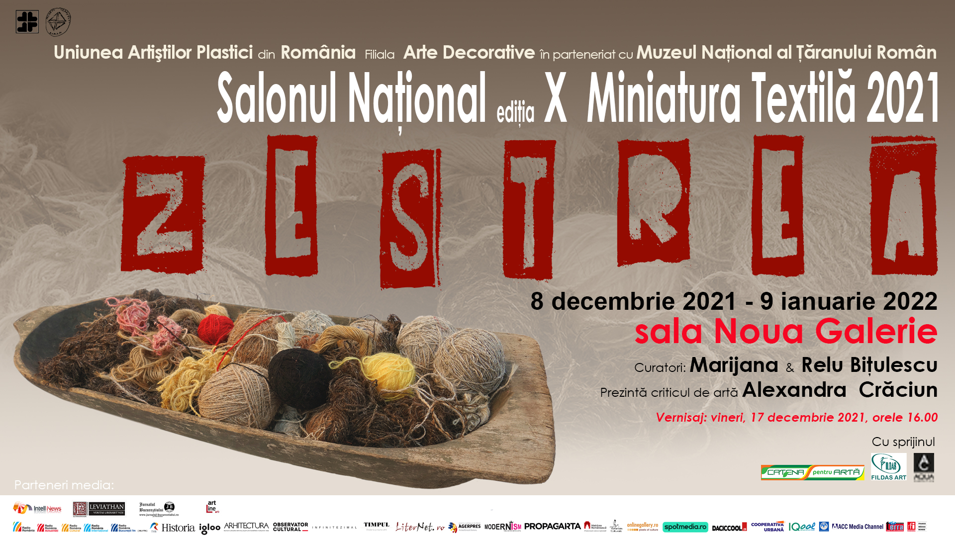 SALONUL NAȚIONAL DE MINIATURĂ TEXTILĂ 2021 ZESTREA